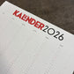 Calendar 2026 — 50x70 Poster