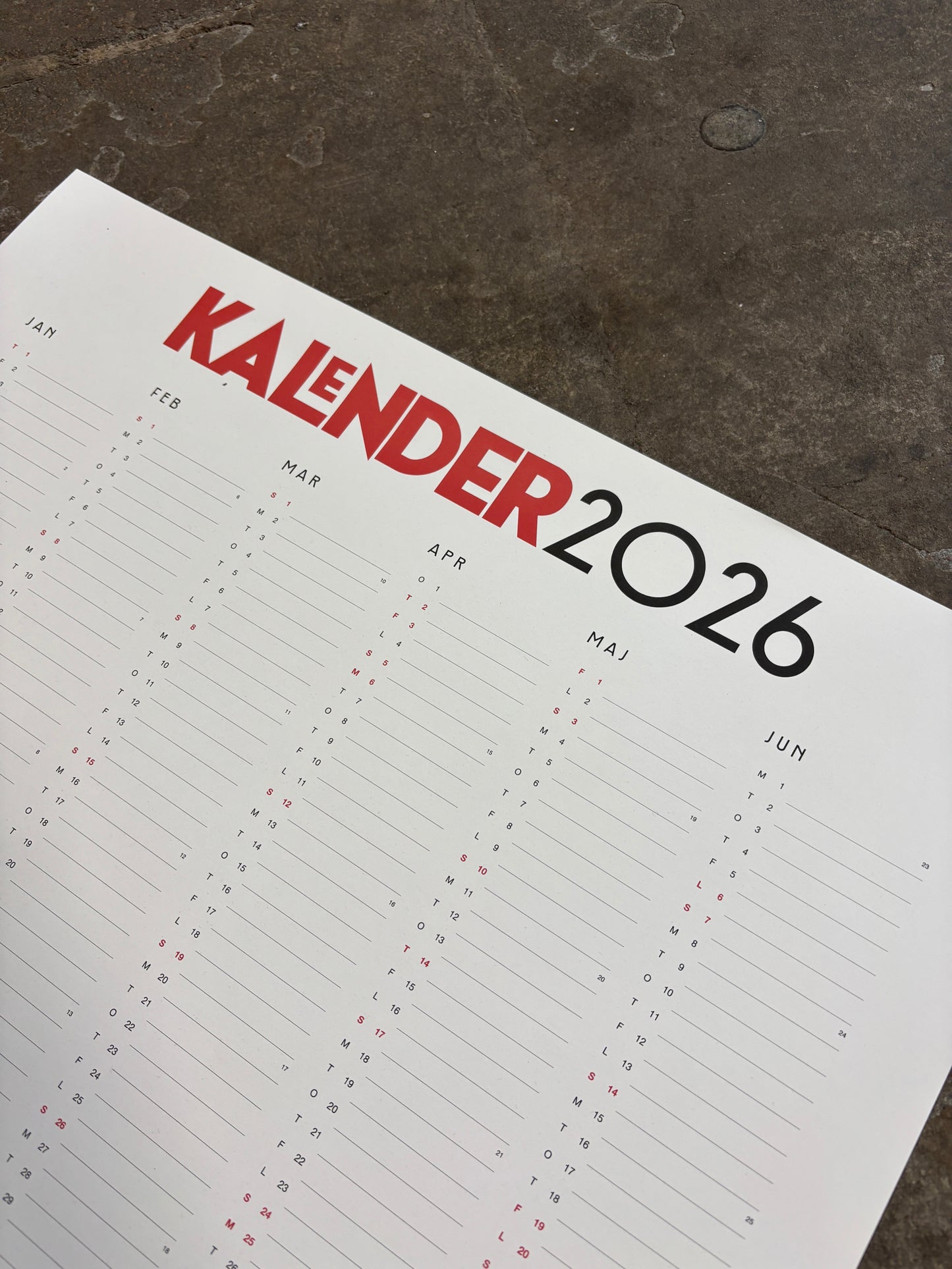 Calendar 2026 — 50x70 Poster
